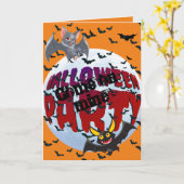 Halloween-Party Karte (Gelbe Blume)