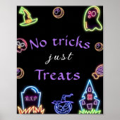 Halloween-Party kein Trick, nur Leckereien untersc Poster (Vorne)