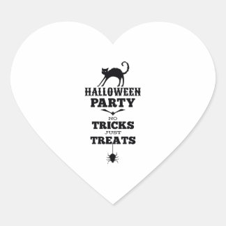 Halloween-Party keine Leckereien nur Tricks lustig Herz-Aufkleber