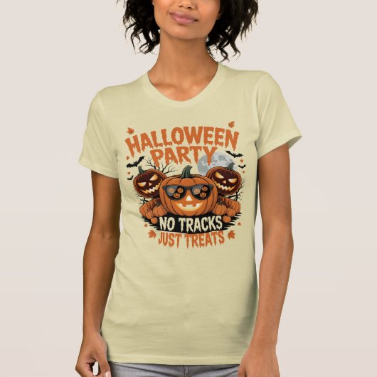 Halloween-Party keine Spuren, nur Leckereien Pumpk T-Shirt (Vorderseite)