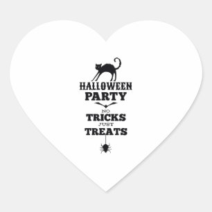 Halloween-Party keine Süßigkeiten, nur Streiche lu Herz-Aufkleber