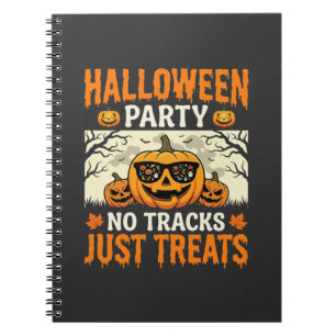 Halloween-Party Keine Tracks Nur Süßigkeiten Kürbi Notizblock