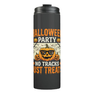 Halloween-Party Keine Tracks Nur Süßigkeiten Kürbi Thermosbecher