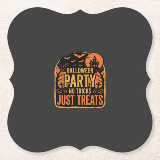 Halloween-Party Keine Tricks Nur Leckerlis Design_ Untersetzer (Vorderseite)