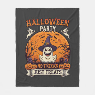 Halloween-Party Keine Tricks Nur Süßigkeiten Geist Fleecedecke