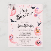 Halloween Party Kids Hey Boo Pink Geister (Vorderseite)