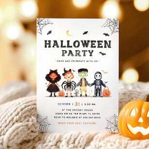Halloween-Party Kinder Gruselige Einladung