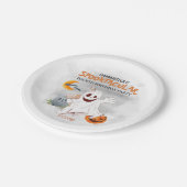 Halloween Party Kinder Spooktacular Geist Pappteller (Schrägansicht)