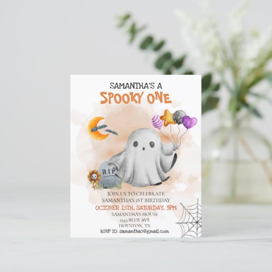 Halloween Party Kinder Spooky One Ghost (Stehend Vorderseite)