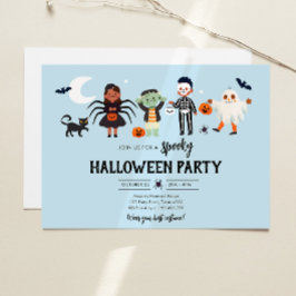 Halloween-Party Kostüm Spooky Kindergeburtstag Einladung
