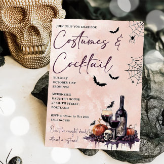 Halloween-Party Kostüme & Cocktails Einladung