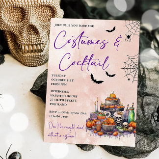 Halloween-Party Kostüme & Cocktails Einladung