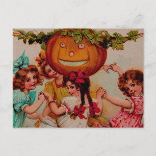Halloween-Party Kürbis vintage Postkarte