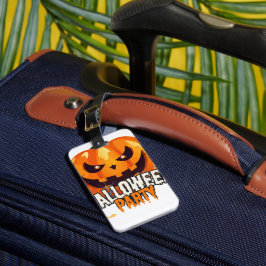 Halloween-Party – Kürbisgesicht-Design Gepäckanhänger