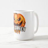 Halloween-Party – Kürbisgesicht-Design Kaffeetasse (VorderseiteRechts)