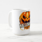 Halloween-Party – Kürbisgesicht-Design Kaffeetasse (Vorderseite Links)