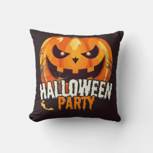 Halloween-Party – Kürbisgesicht-Design Kissen