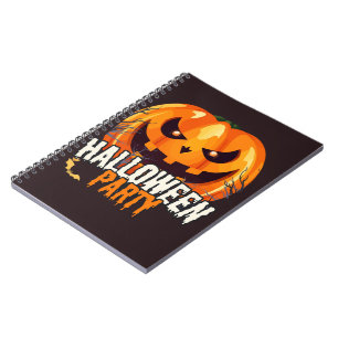 Halloween-Party – Kürbisgesicht-Design Notizblock