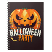Halloween-Party – Kürbisgesicht-Design Notizblock (Vorderseite)