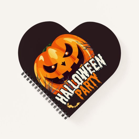 Halloween-Party – Kürbisgesicht-Design Notizblock (Vorderseite)