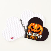 Halloween-Party – Kürbisgesicht-Design Notizblock (Innenseite)