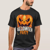 Halloween-Party – Kürbisgesicht-Design T-Shirt (Vorderseite)