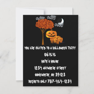 Halloween-Party Kürbisköpfe Einladung