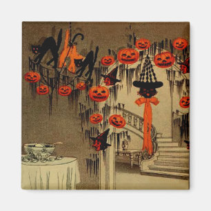 Halloween-Party Kürbislaterne Pumpkin Black Cat Magnet