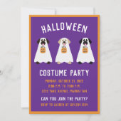 Halloween-Party Labrador Retriever Ghost Dogs Einladung (Vorderseite)