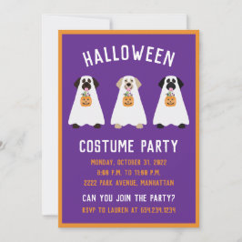 Halloween-Party Labrador Retriever Ghost Dogs Einladung
