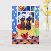 Halloween-Party Labradors! Karte (Gelbe Blume)