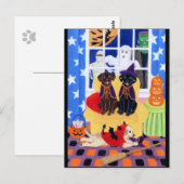 Halloween-Party Labradors! Postkarte (Vorne/Hinten)