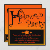 Halloween-Party laden ein Einladung (Vorne/Hinten)
