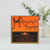 Halloween-Party laden ein Einladung (Stehend Vorderseite)