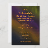 Halloween-Party laden von vielen Jack-O-Lanterns e Einladung (Rückseite)