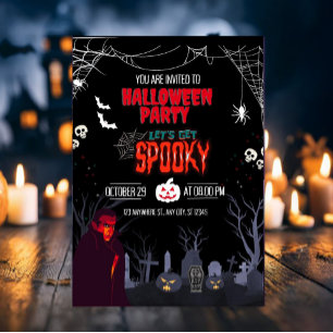 Halloween-Party Lasst uns Gruselig werden  Einladung