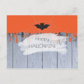 Halloween-Party "Leckerei oder Trick" Ankündigungspostkarte (Rückseite)