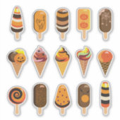 Halloween-Party "Leckerei oder Trick" Eis lecker Aufkleber (Vorderseite)