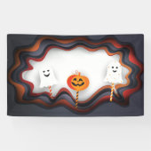 Halloween-Party "Leckerei oder Trick" Fun Cast Banner (Horizontal)
