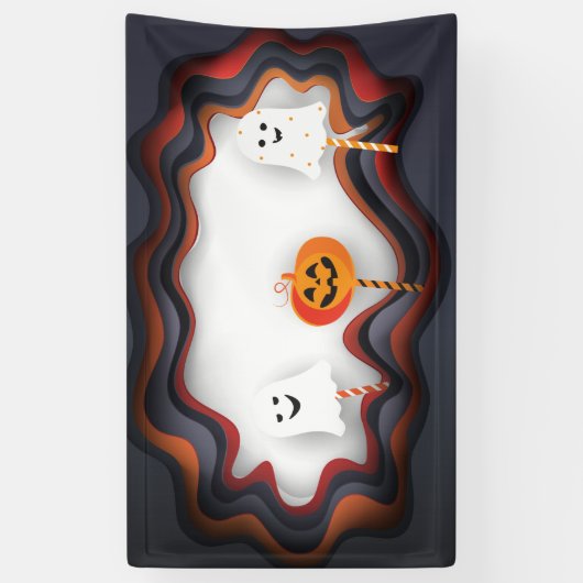 Halloween-Party "Leckerei oder Trick" Fun Cast Banner (Vertikal)