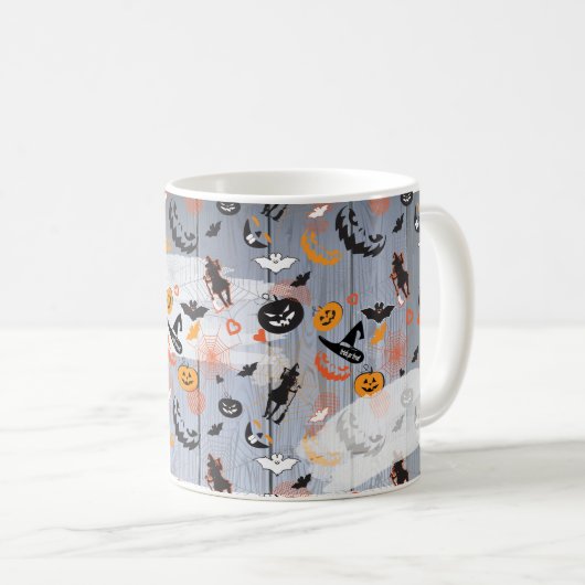 Halloween-Party "Leckerei oder Trick" Holz-Loft-De Kaffeetasse (VorderseiteRechts)