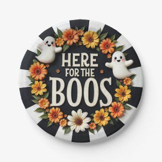 Halloween-Party liefert 'Here for the Boos' Pappteller