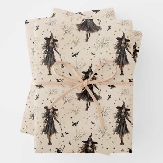 Halloween-Party liefert Hexenmäntel Geschenkpapier Set (Beispiel)
