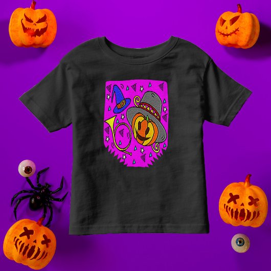 Halloween-Party Lila Jack O'Lantern Bugle Kleinkind T-shirt