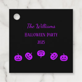 Halloween-Party Lila Pumpkins Geschenkanhänger