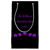 Halloween-Party Lila Pumpkins Geschenktasche Kleine Geschenktüte (Vorderseite)