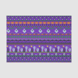 Halloween-Party - Lila Strickmuster Seidenpapier