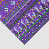 Halloween-Party - Lila Strickmuster Seidenpapier (Ausschnitt)