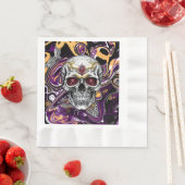 Halloween-Party lila und schwarz Serviette (Beispiel)