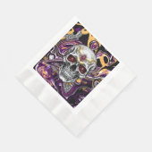 Halloween-Party lila und schwarz Serviette (Ecke)